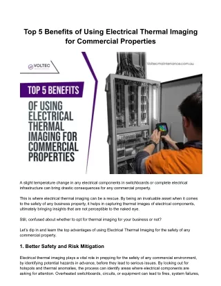 Top 5 Benefits of Using Electrical Thermal Imaging for Commercial Properties