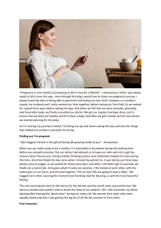 Pregnancy Journey