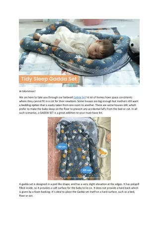 Tidy Sleep  Baby Gadda Set