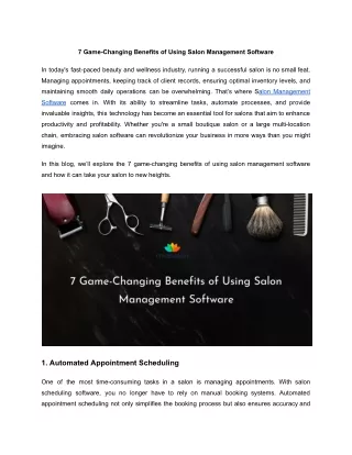 7 Game-Changing Benefits of Using Salon Management Software