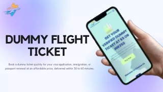 Book Dummy Flight Ticket at $5