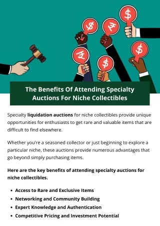 The Benefits Of Attending Specialty Auctions For Niche Collectibles