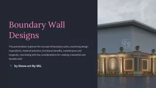 Modern And Unique Boundary Wall Designs