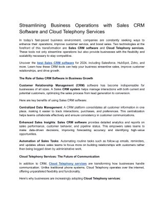 Streamlining Business Operations with Sales CRM Software and Cloud Telephony Services.docx