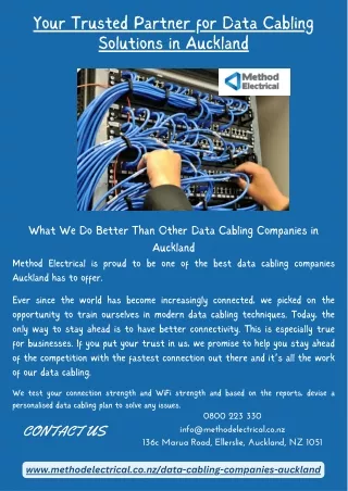 Your Trusted Partner for Data Cabling Solutions in Auckland