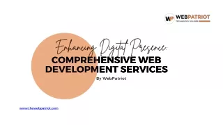 Enhancing Digital Presence Comprehensive Web Development Services in Texas