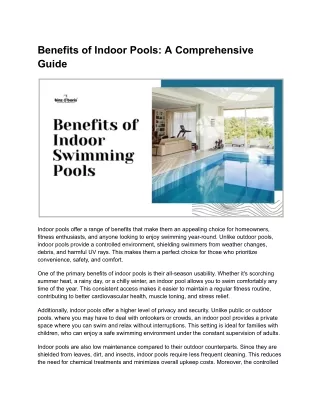 Benefits of Indoor Pools_ A Comprehensive Guide