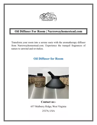 Oil Diffuser For Room | Narrowayhomestead.com