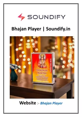 Bhajan Player  Soundify.in