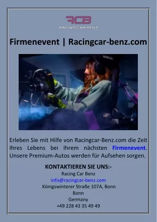 Firmenevent  Racingcar-benz.com