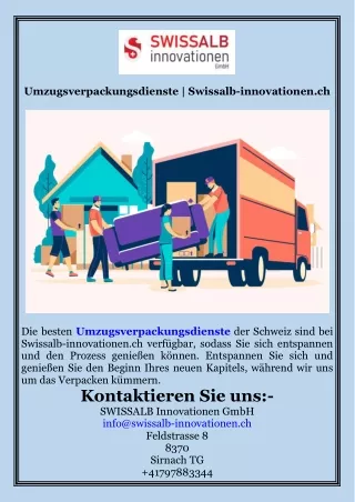 Umzugsverpackungsdienste  Swissalb-innovationen.ch