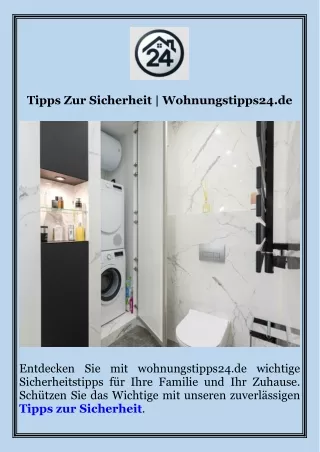 Tipps Zur Sicherheit  Wohnungstipps24.de