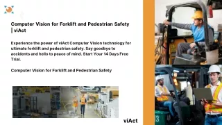 Computer Vision for Forklift and Pedestrian Safety  viAct