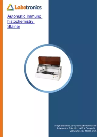Automated Immunohistochemistry Stainer Net Weight 116kgs