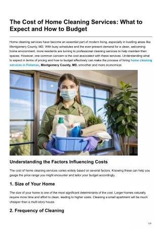 The Cost of Home Cleaning Services What to Expect and How to Budget