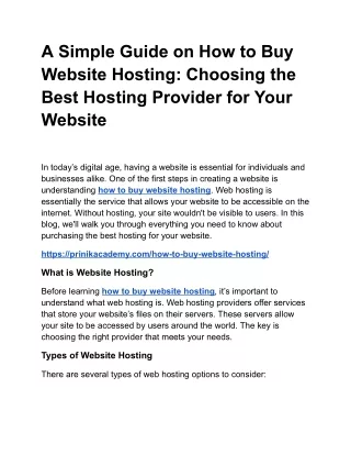 How to Buy Website Hosting: The Ultimate Guide to Selecting the Right Hosting