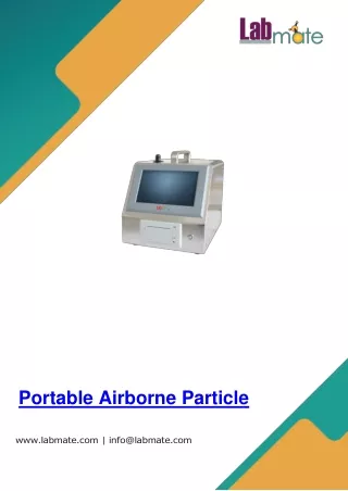 Portable Airborne Particle Counter 8.5kgs