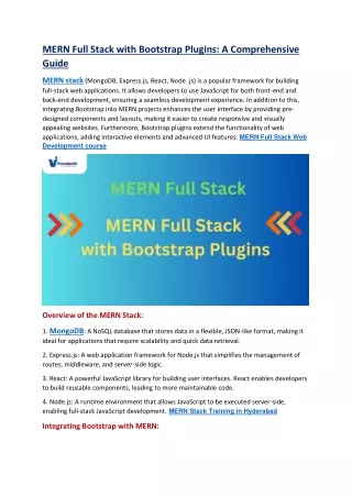 MERN Stack Training Course in Hyderabad