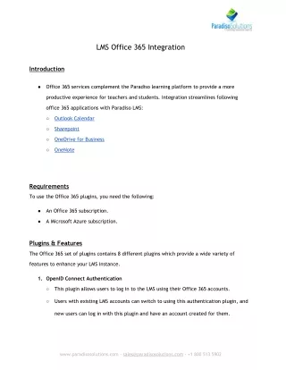 LMS_Office_365_Integration_Information