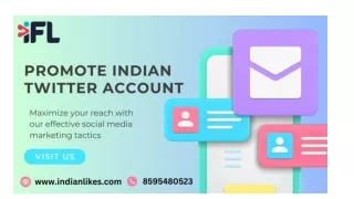 Promote Indian Twitter Account - IndianLikes