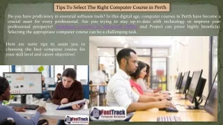 Tips To Select The Right Computer Course in Perth