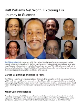 Katt Williams Net Worth_ Exploring His Journey to Success