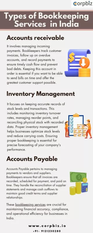 Types of Bookkeeping Services in India