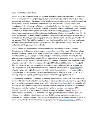 Uygun Fiyatli Is Ayakkabilar Satisi