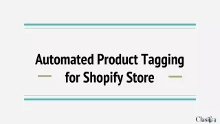 Automated Product Tagging for Shopify Store | ClasifAI