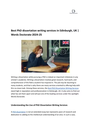Best PhD dissertation writing services in Edinburgh, UK _ Words Doctorate-2024-25