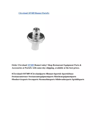 Cleveland 107489 Bonnet PartsFe