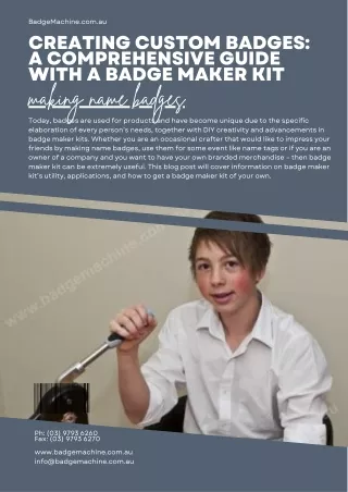 Creating Custom Badges A Comprehensive Guide with a Badge Maker Kit