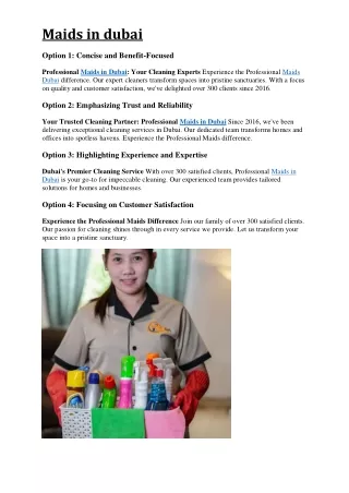 Maids in dubai