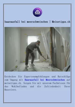 haarausfall bei meerschweinchen  Meinetipps.ch
