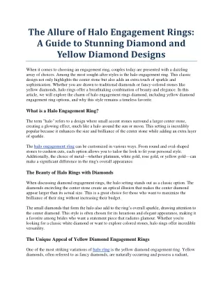 The Allure of Halo Engagement Rings