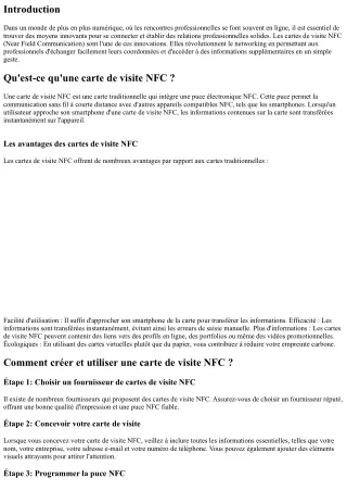 Découvrez comment les cartes de visite NFC révolutionnent le networking