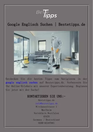 Google Englisch Suchen  Bestetipps.de