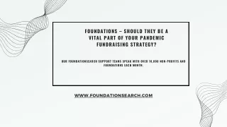 Should Foundations Be a Key Part of Your Pandemic Fundraising Strategy?