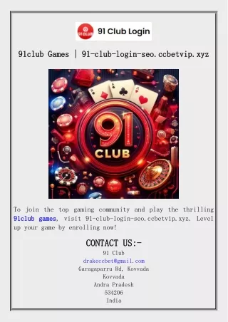 91club Games  91-club-login-seo.ccbetvip.xyz