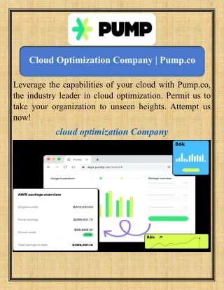 Cloud Optimization Company   Pump.co