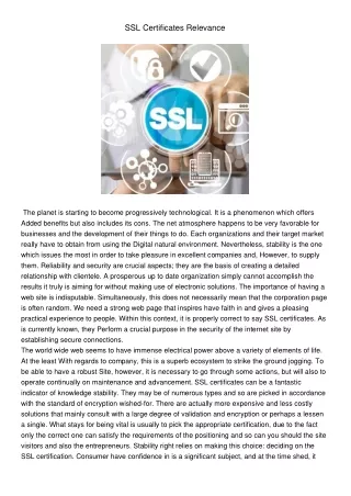 SSLCertificatesRelevance