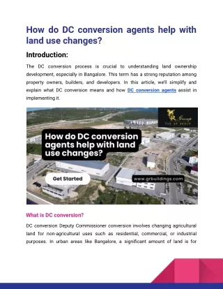 How do DC conversion agents help with land use changes_Gr Group