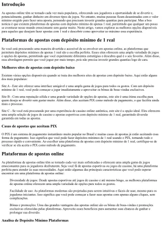 Apostas com 1 real: diversão garantida sem grandes investimentos