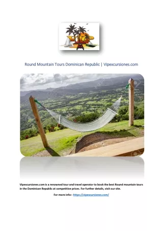 Round Mountain Tours Dominican Republic | Vipexcursiones.com