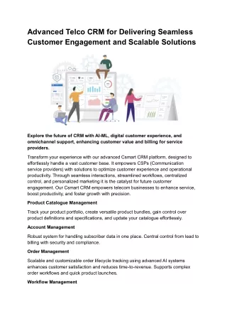 Advanced Telco CRM for Delivering Seamless Customer Engagement and Scalable Solutions