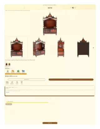Sacred Home Large Floor Rested Pooja Mandir without Door