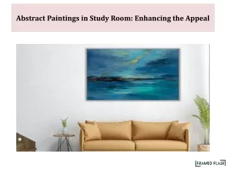 Abstract Paintings in Study Room Enhancing the Appeal