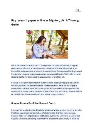 Buy research papers online in Brighton, UK_ A Thorough Guide