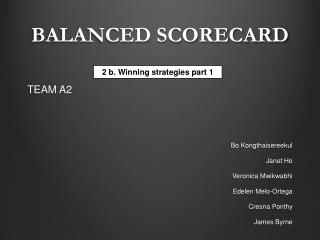 BALANCED SCORECARD