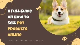 A Full Guide on How to Sell Pet Products Online